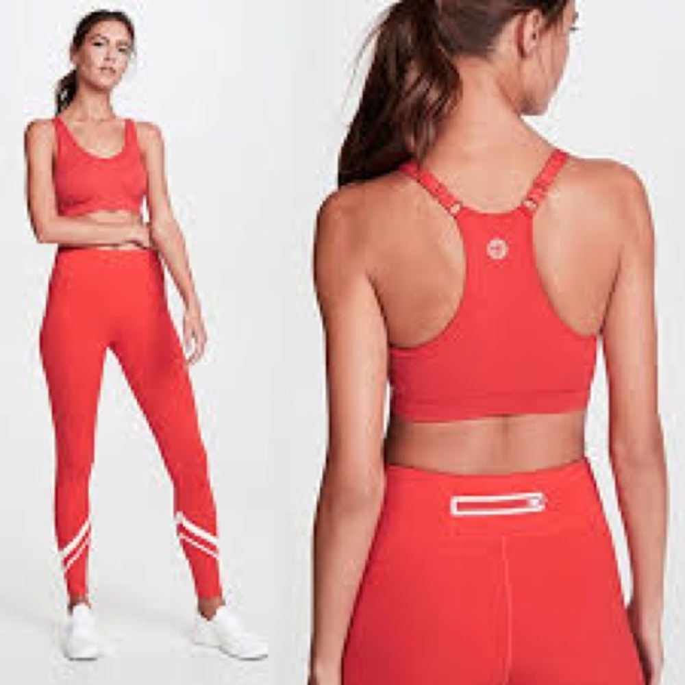 Tory Burch Red Seamless Racerback Red Sports Bra Small